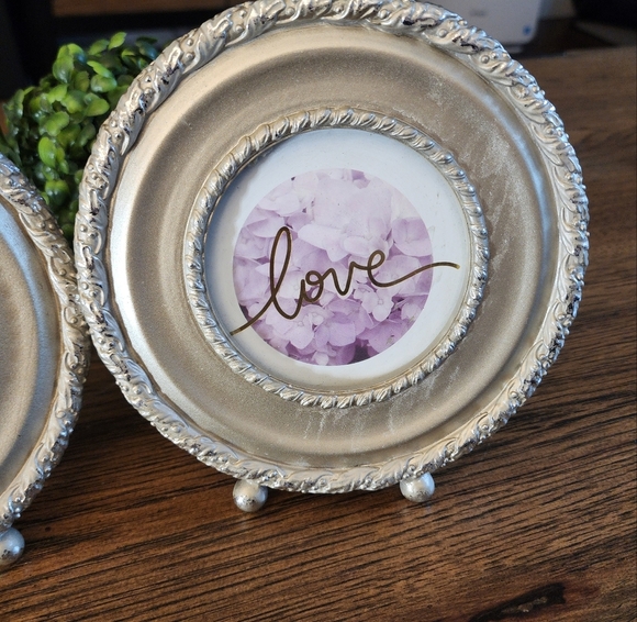 2pc Set of Round Braided Monochromatic Picture Frames - Picture 11 of 11